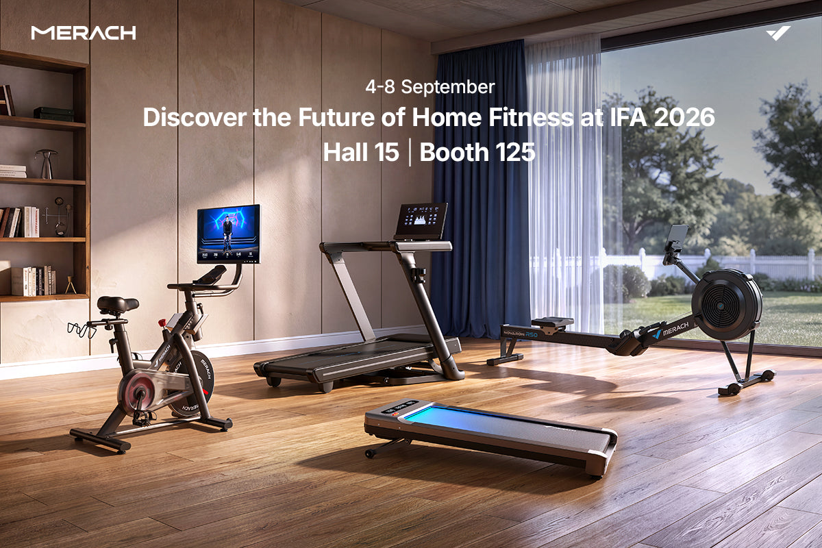Merach auf der IFA Berlin 2026 : Die neue Generation Home-Fitness und eine Innovation für den Gelenkschutz