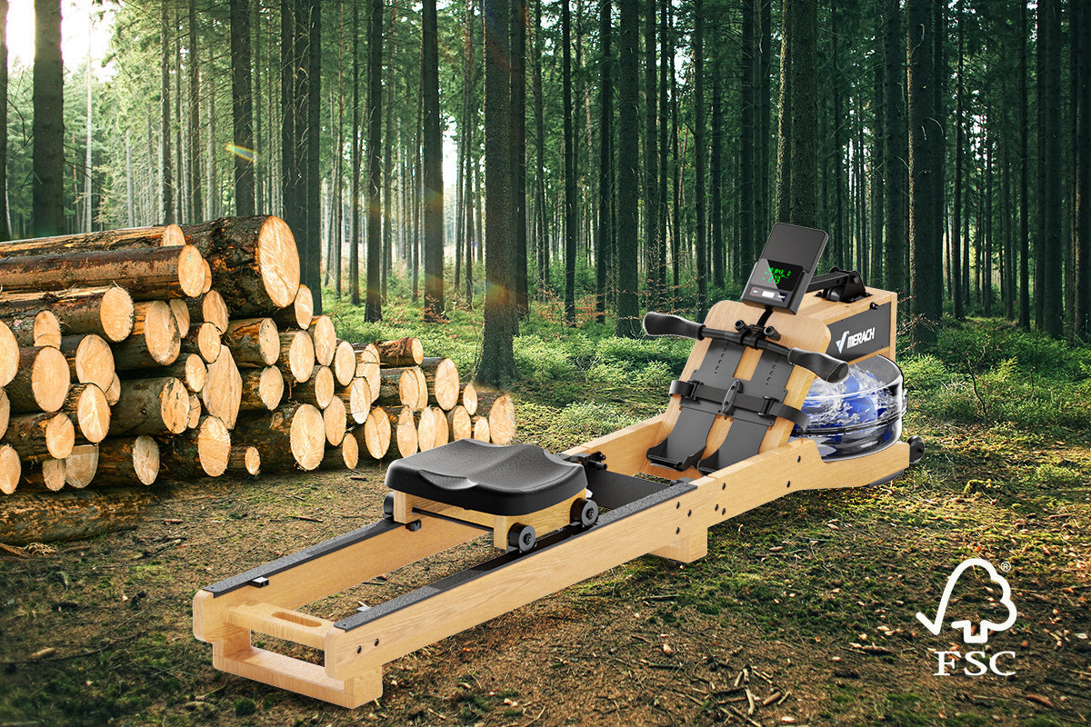 MERACH R23 Klappbares Wasser-Rudergerät aus Gummiholz – Effizient und umweltfreundlich