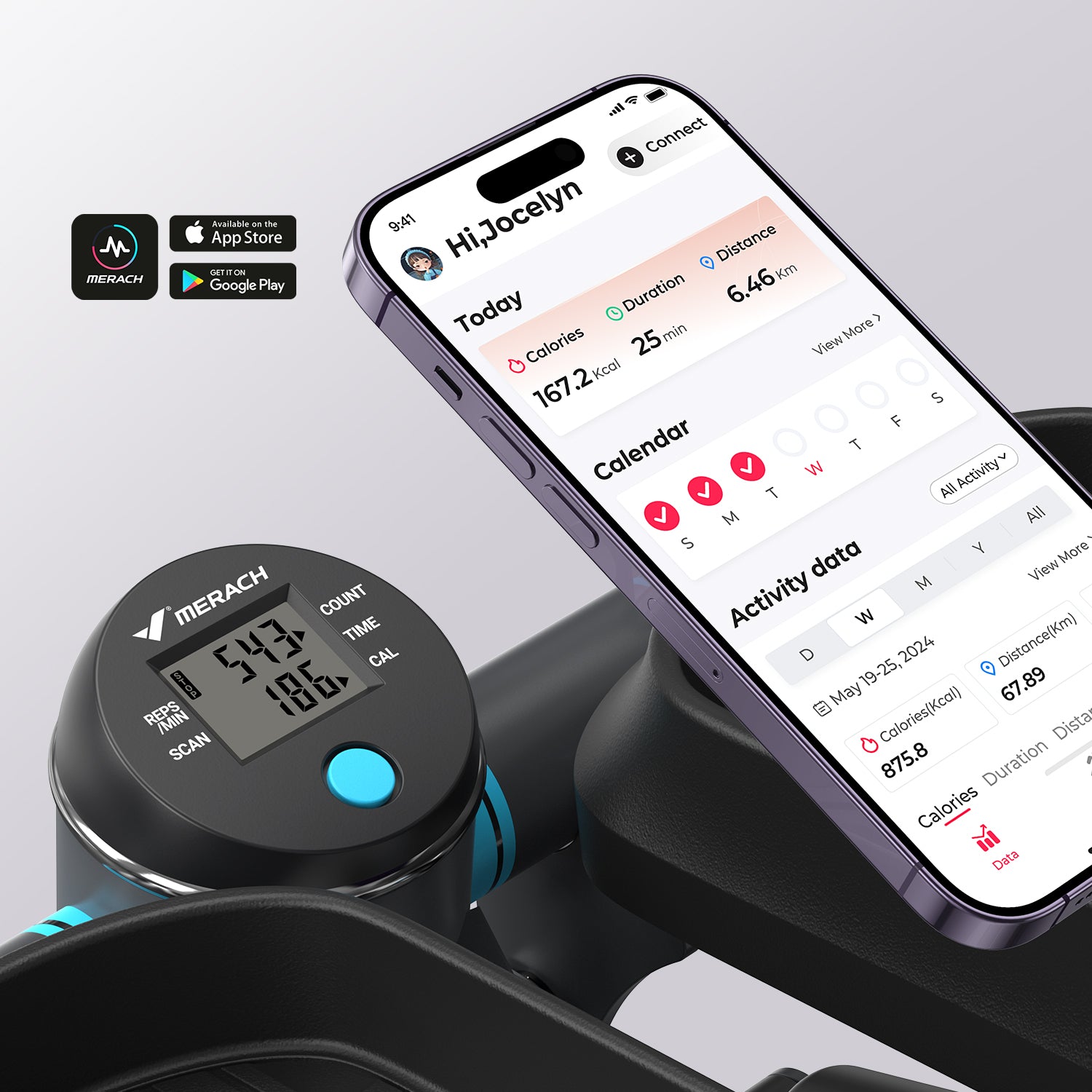 Merach 2403B1 3-in-1 Mini Stepper