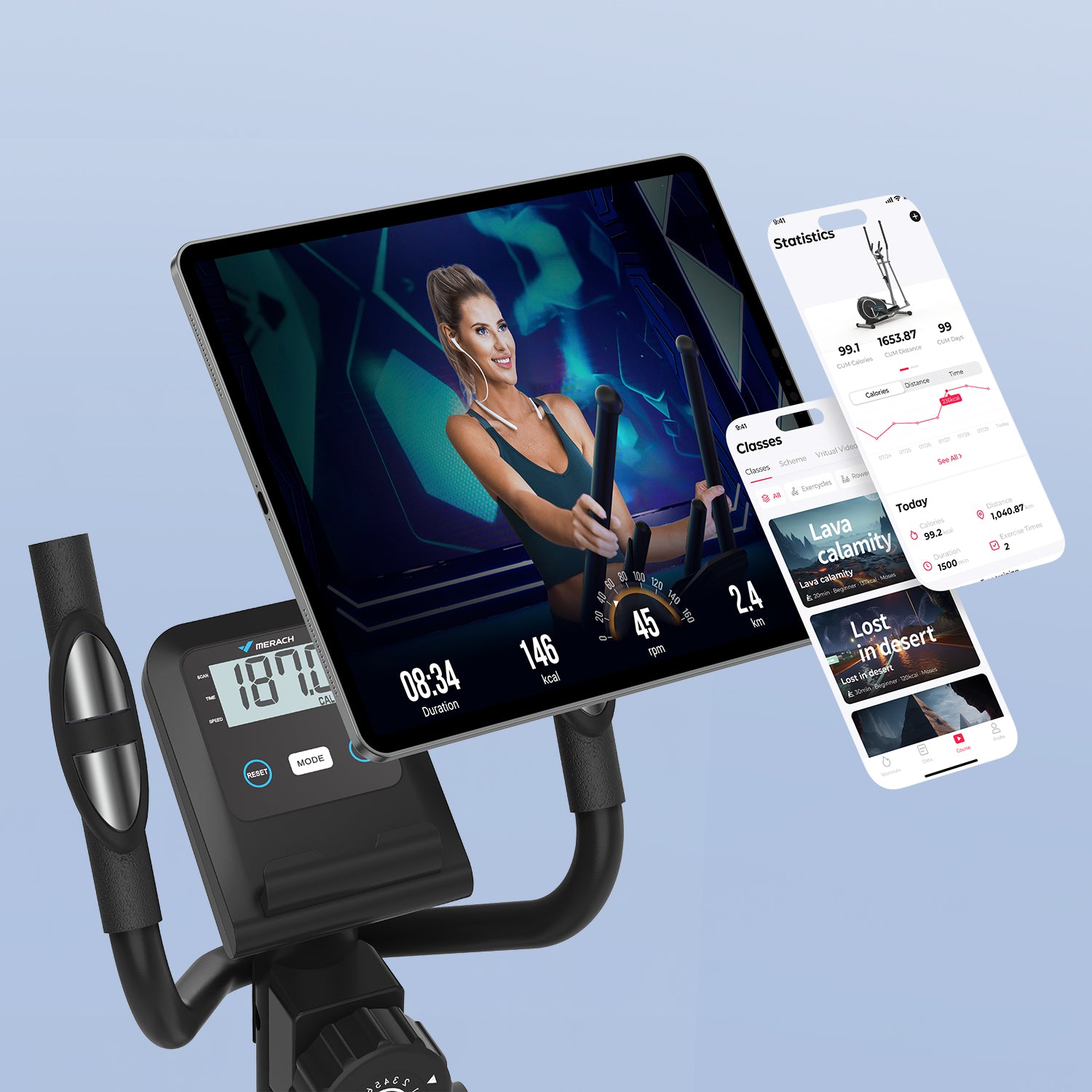 Merach ultra-quiet cross trainer E07B3