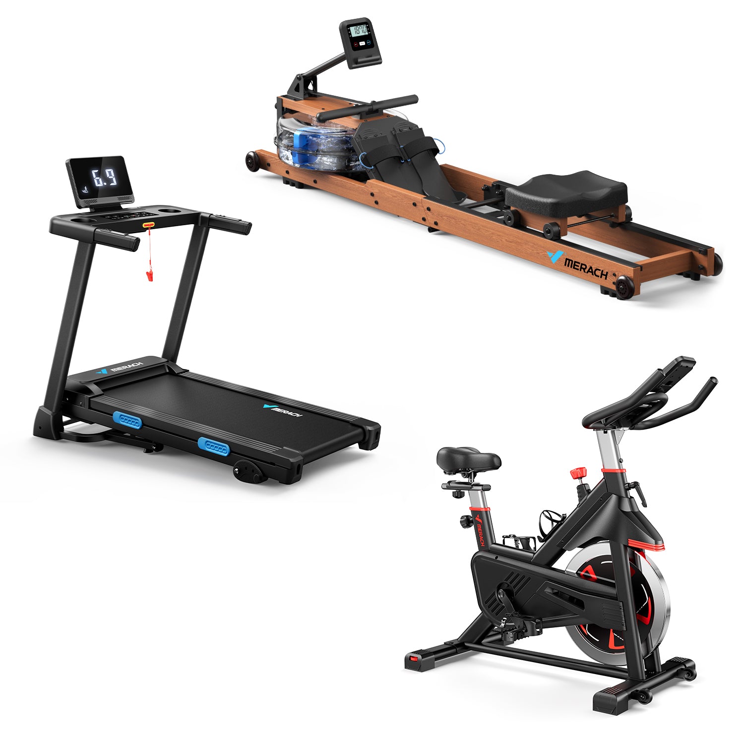 Familienpaket Laufband, Rudergerät & Heimtrainer