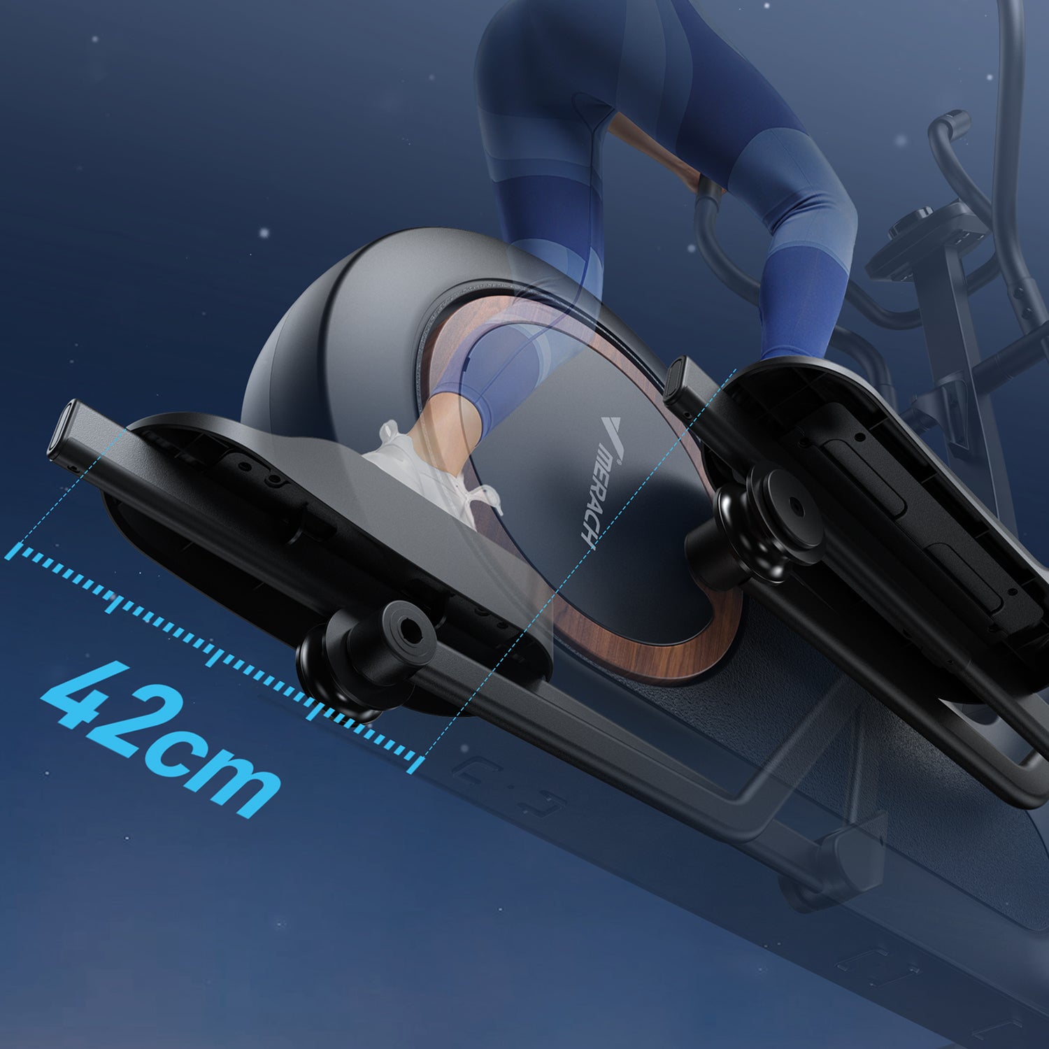 Merach E33B3 Crosstrainer für Zuhause mit 42 cm Schrittlänge