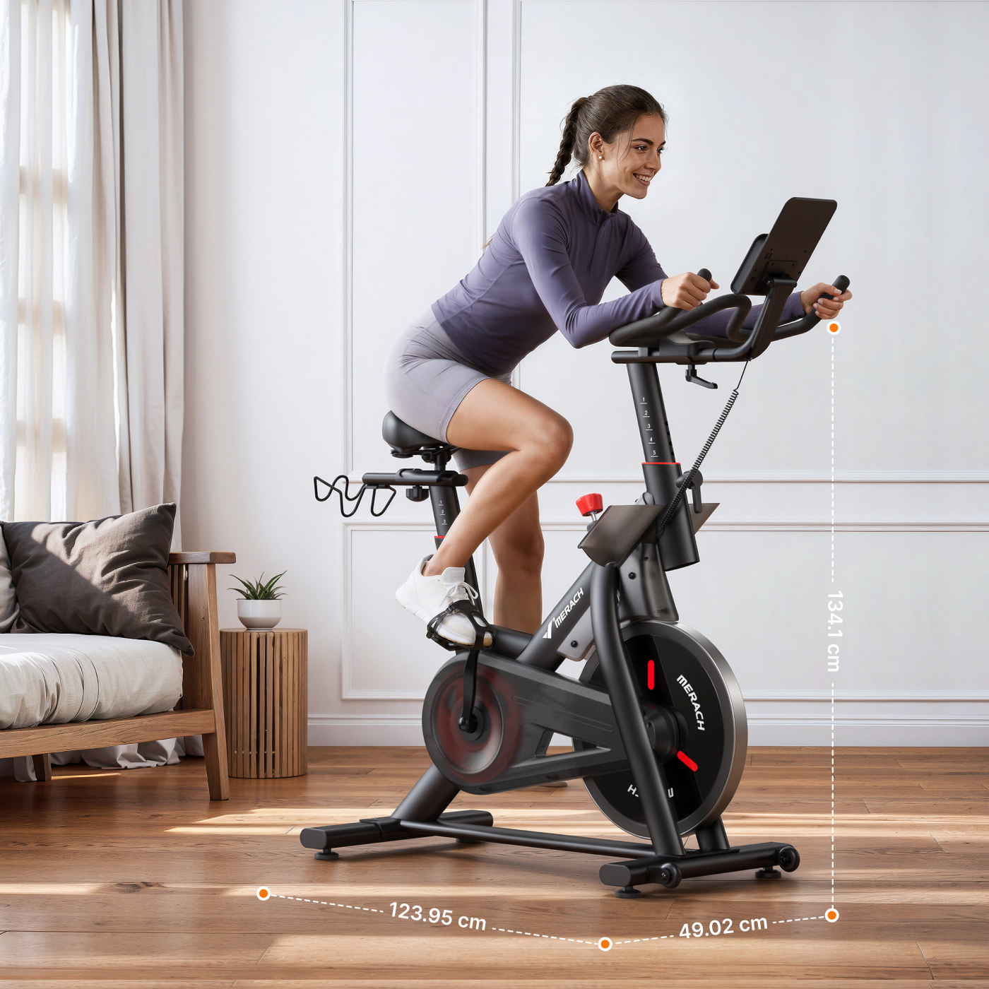 Merach S29R2 Heimtrainer mit automatischem Widerstand und Selbstantrieb
