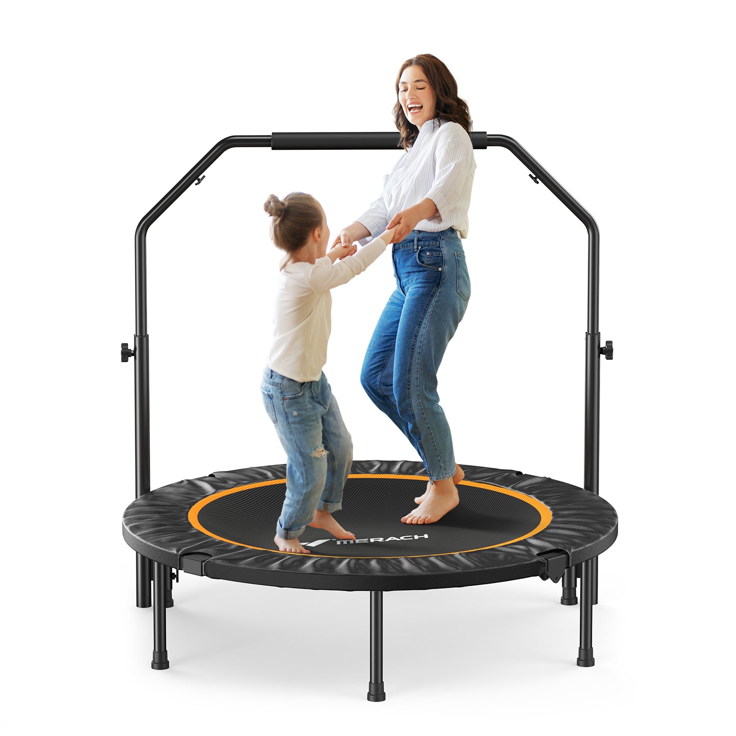 Merach 2420B2 Mini-Trampolin mit verstellbarem Griff