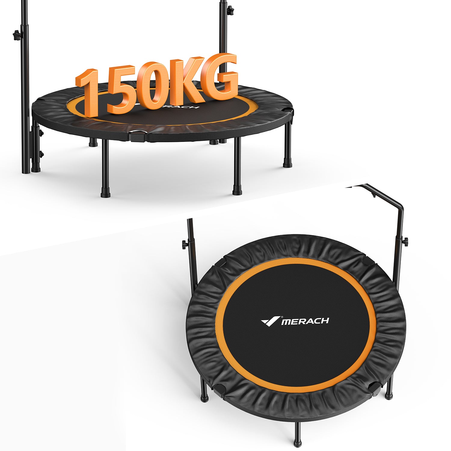 Merach 2420B2 Mini-Trampolin mit verstellbarem Griff