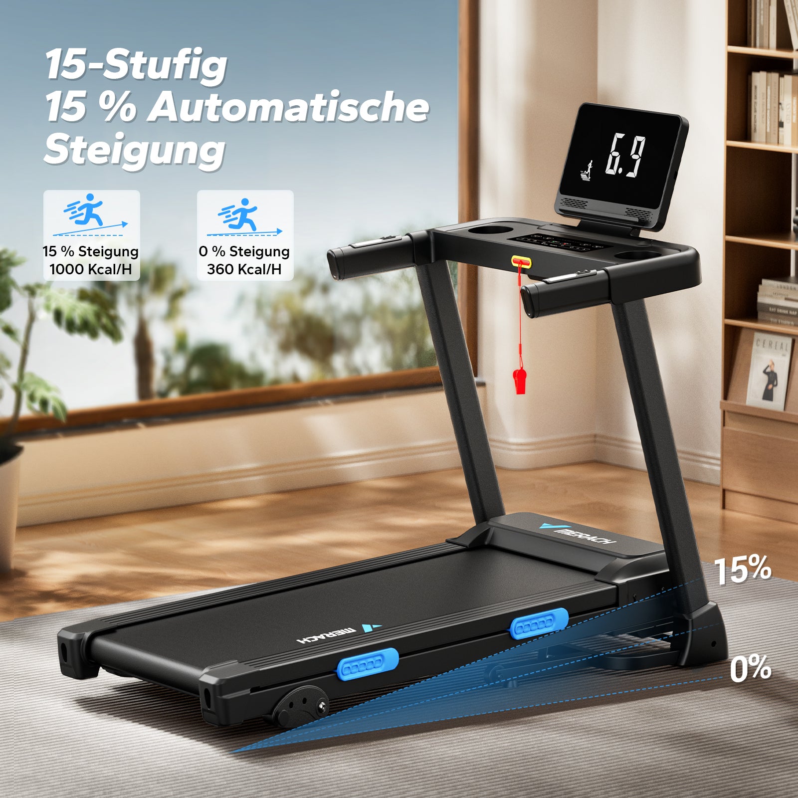 Merach T12B2 Laufband Klappbar mit Neigung