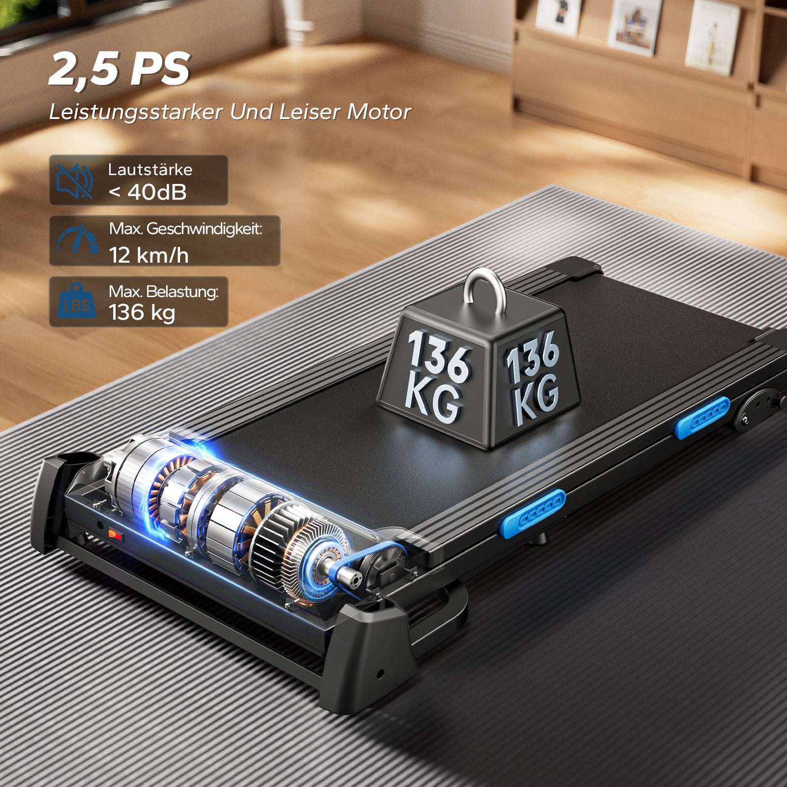 Merach T12B2 Laufband Klappbar mit Neigung