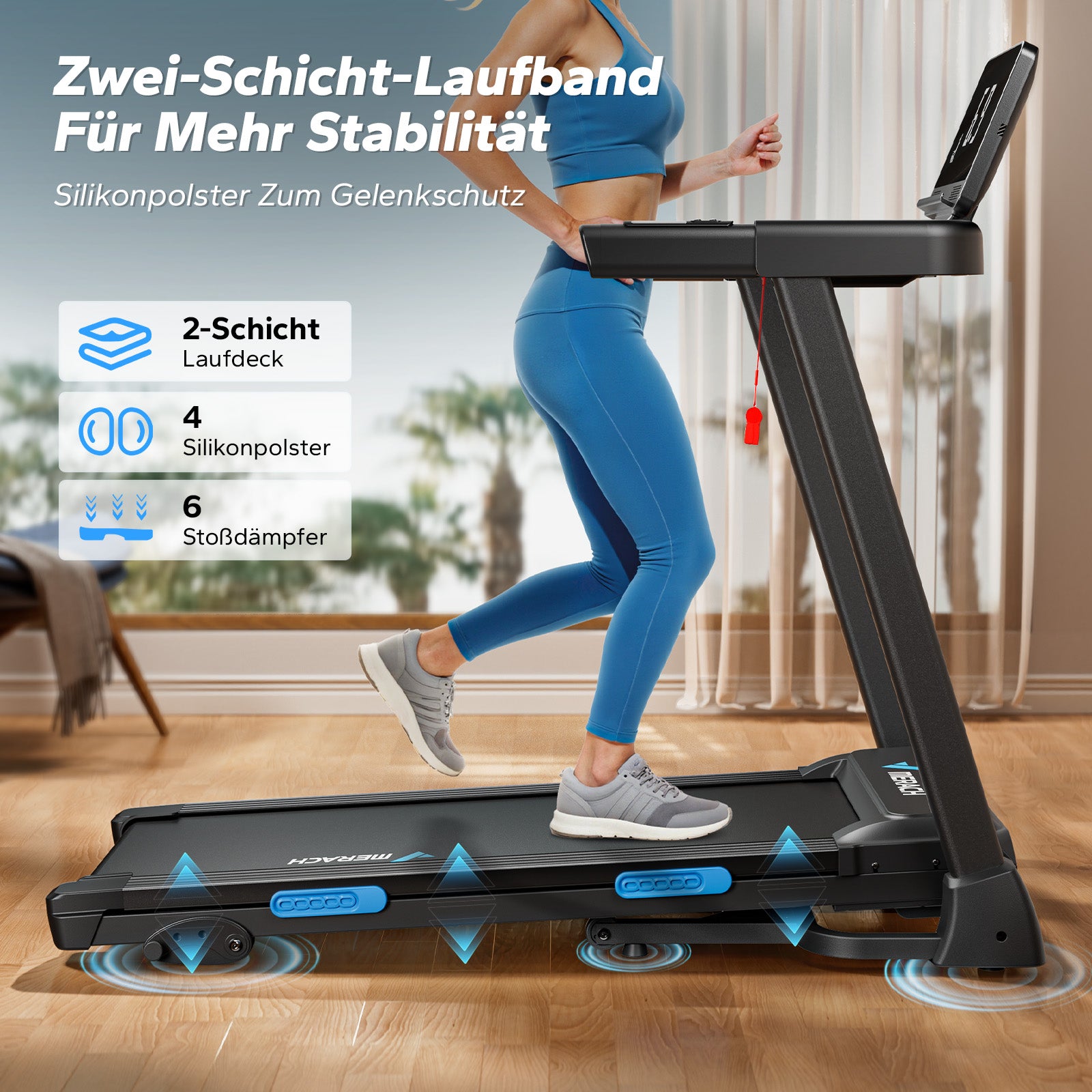 Merach T12B2 Laufband Klappbar mit Neigung