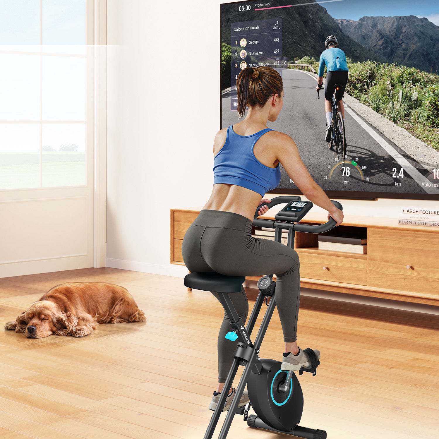 Merach S14L2 4-in-1 Heimtrainer Fahrrad Klappbar