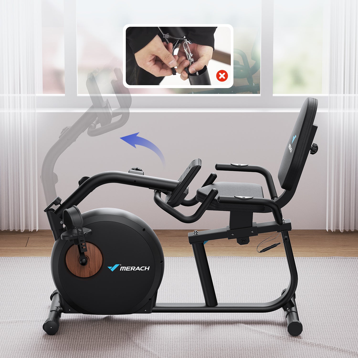 Merach S23B1 Liegeergometer Heimtrainer
