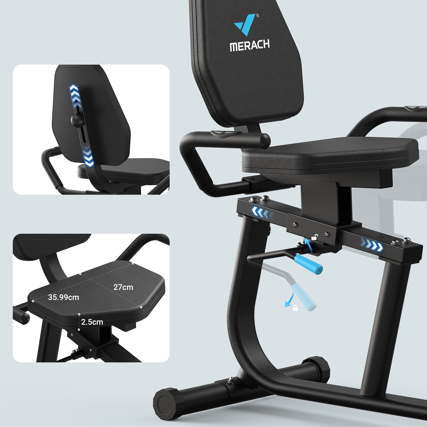 Merach S23B1 Liegeergometer Heimtrainer
