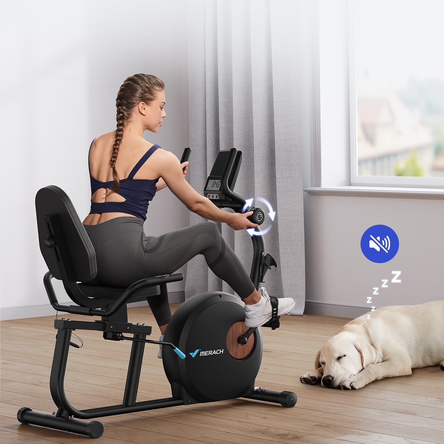 Merach S23B1 Liegeergometer Heimtrainer