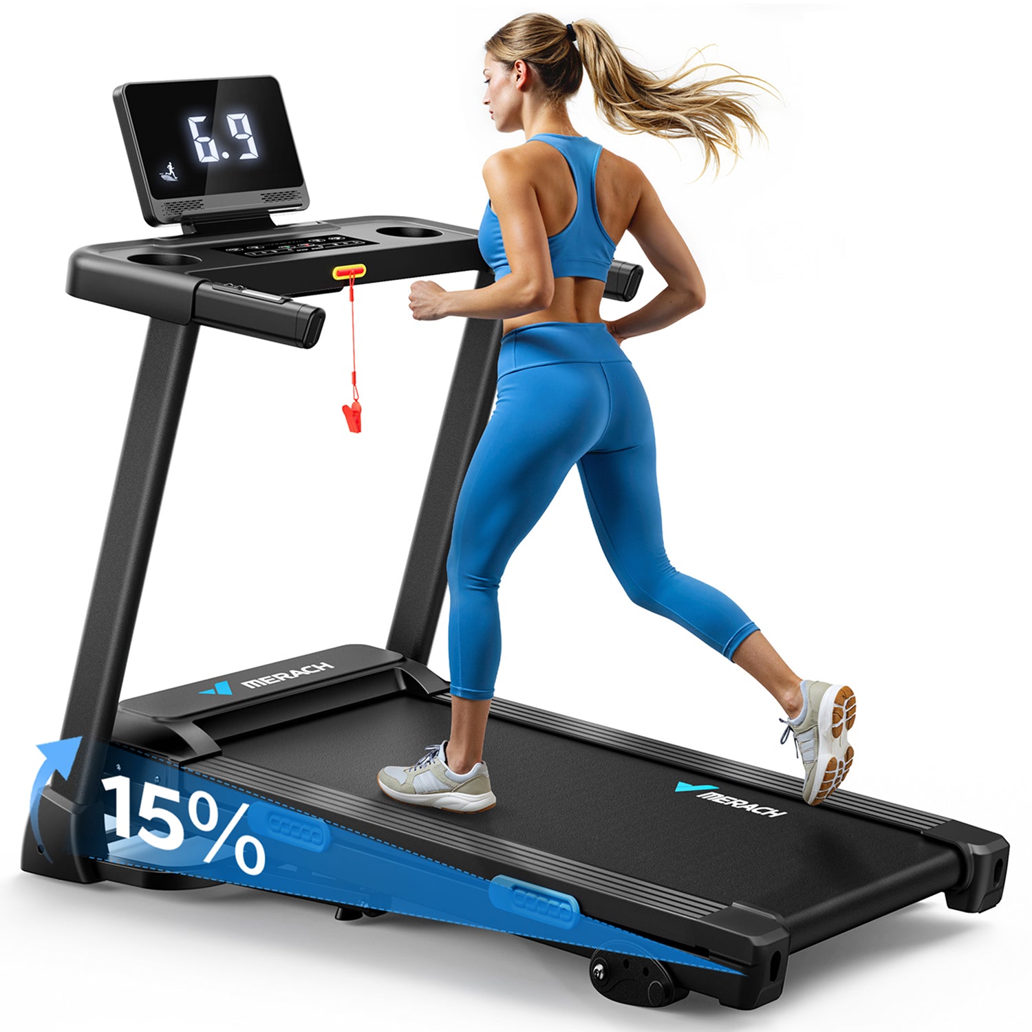 Merach T12B2 Laufband mit 15 % automatischer Steigung