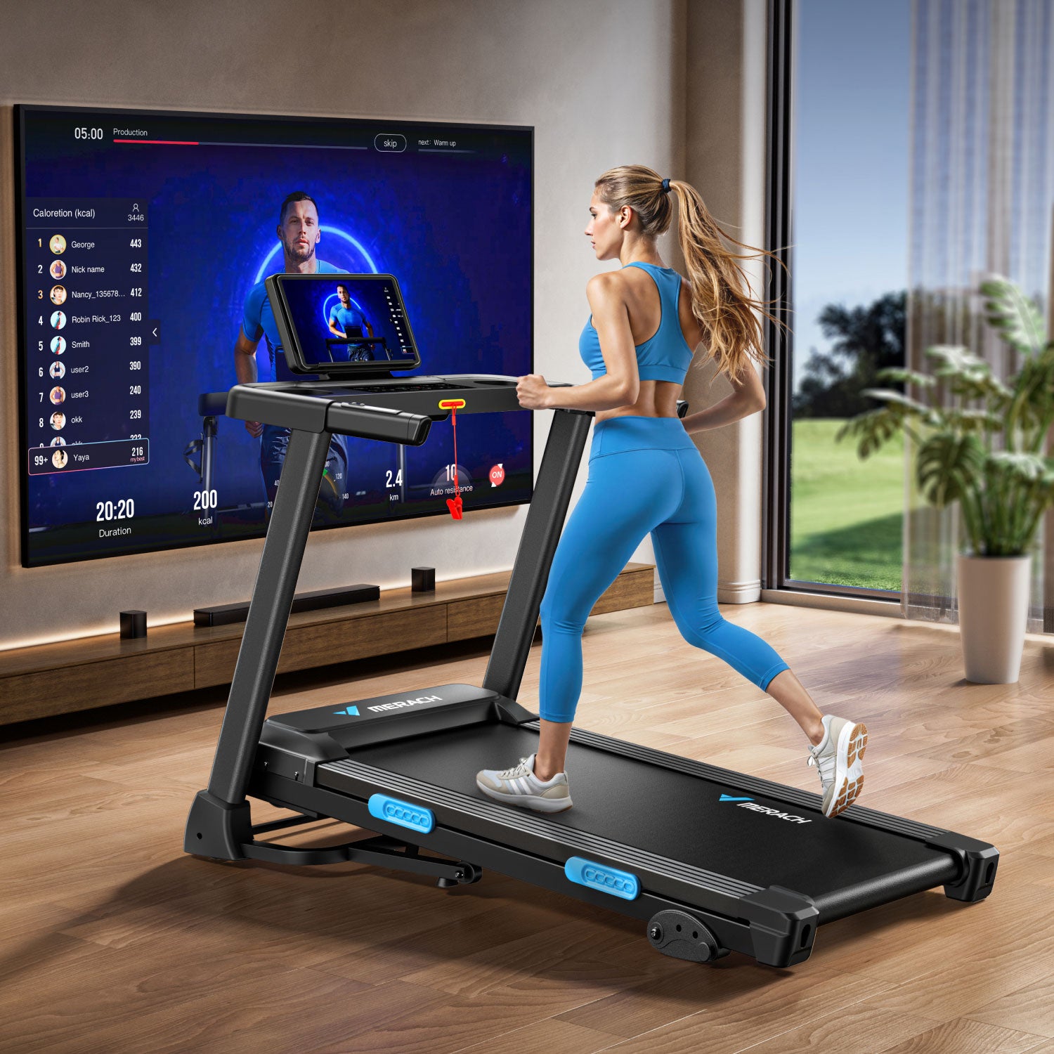 Merach T12B2 Laufband mit 15 % automatischer Steigung