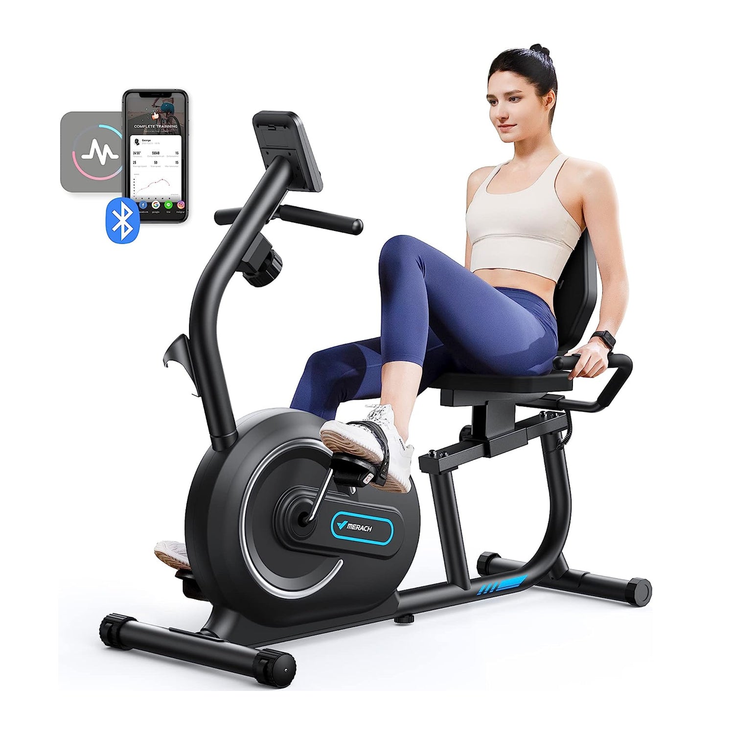 Merach S08B1 Liegeergometer Heimtrainer
