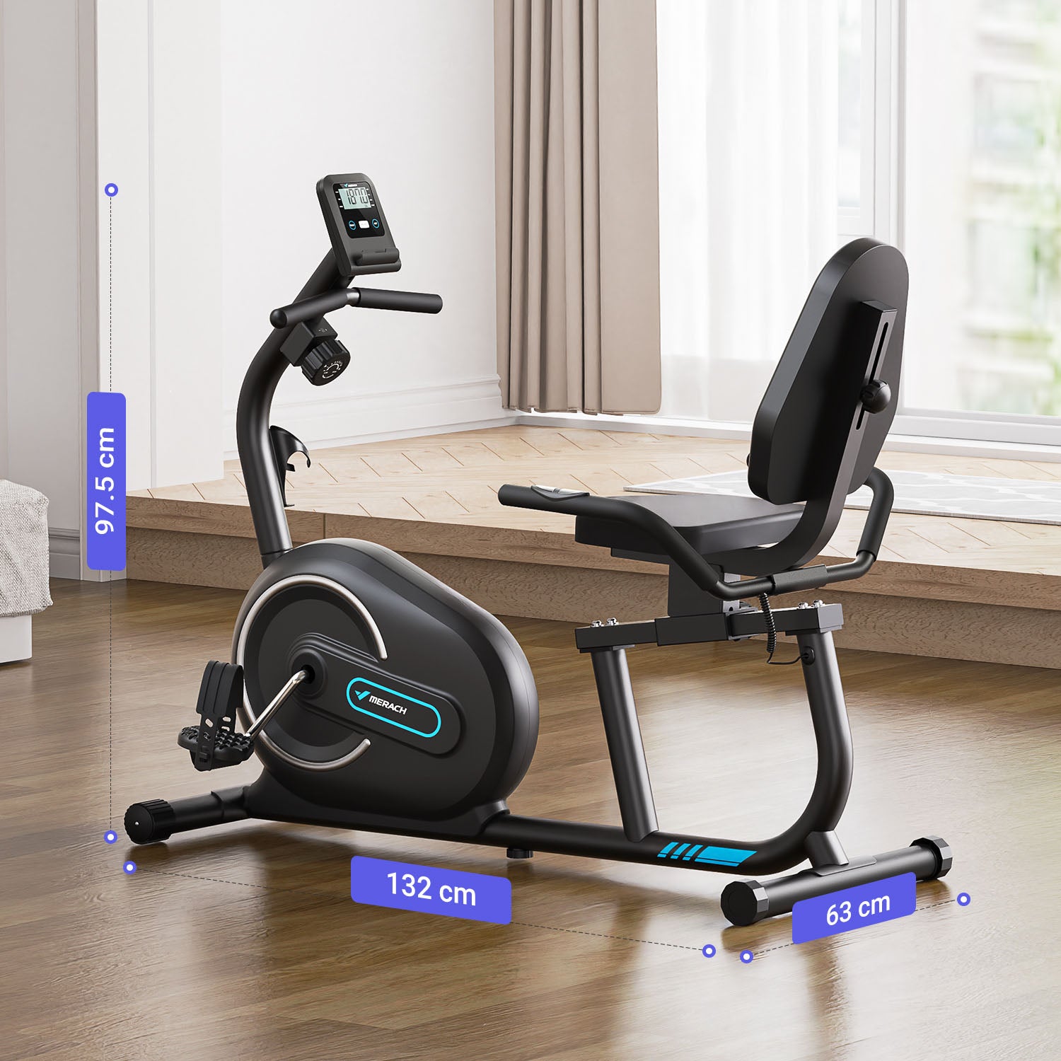 Merach S08B1 Liegeergometer Heimtrainer