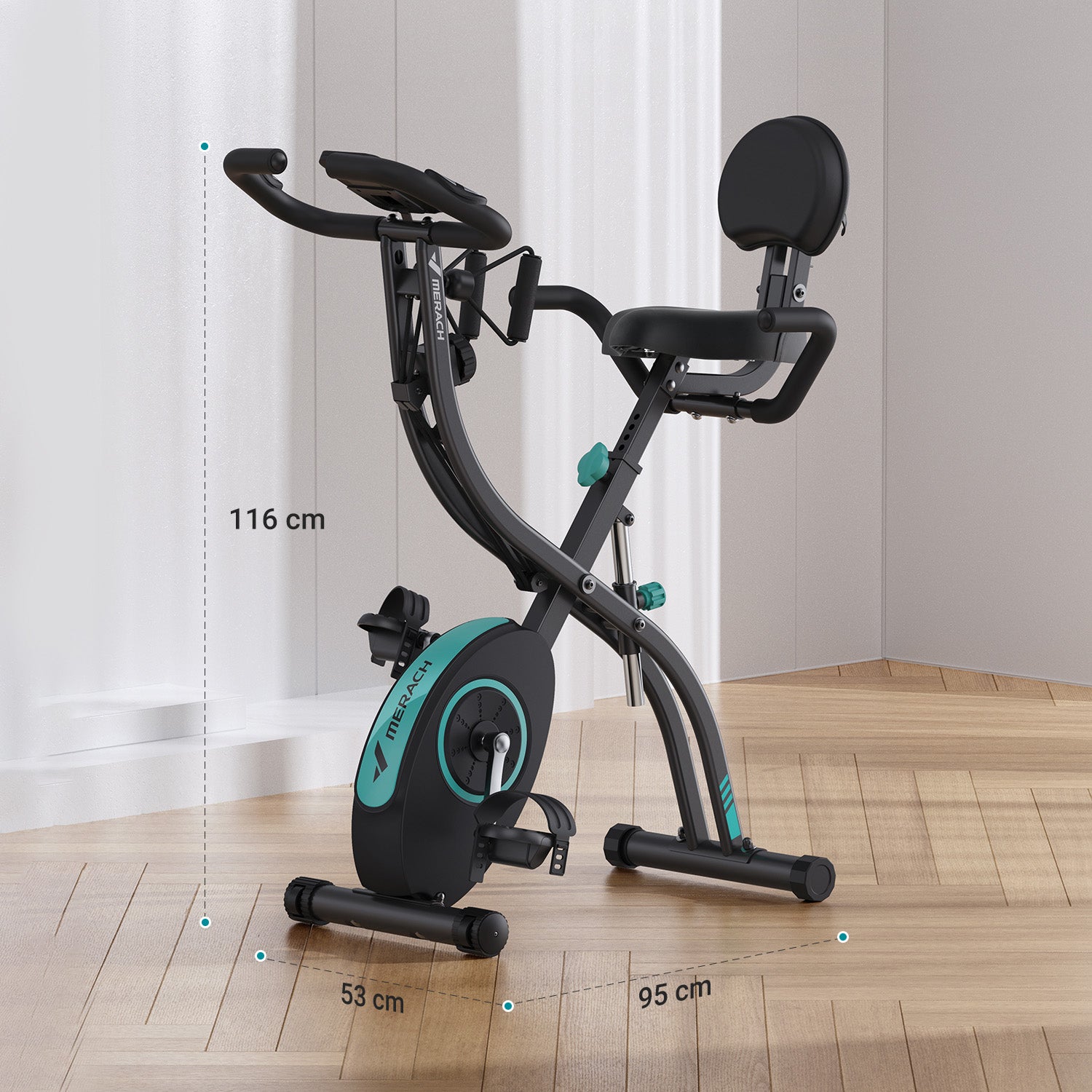 Merach S15B2 4-in-1 Heimtrainer Fahrrad Schwarz
