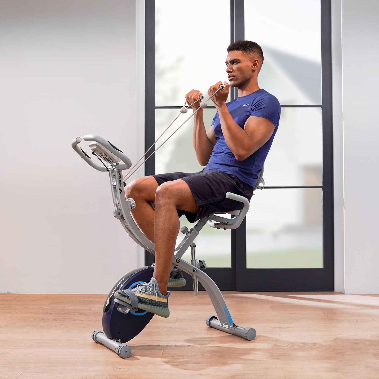 Merach S15H1 4-in-1 Heimtrainer Fahrrad Silber