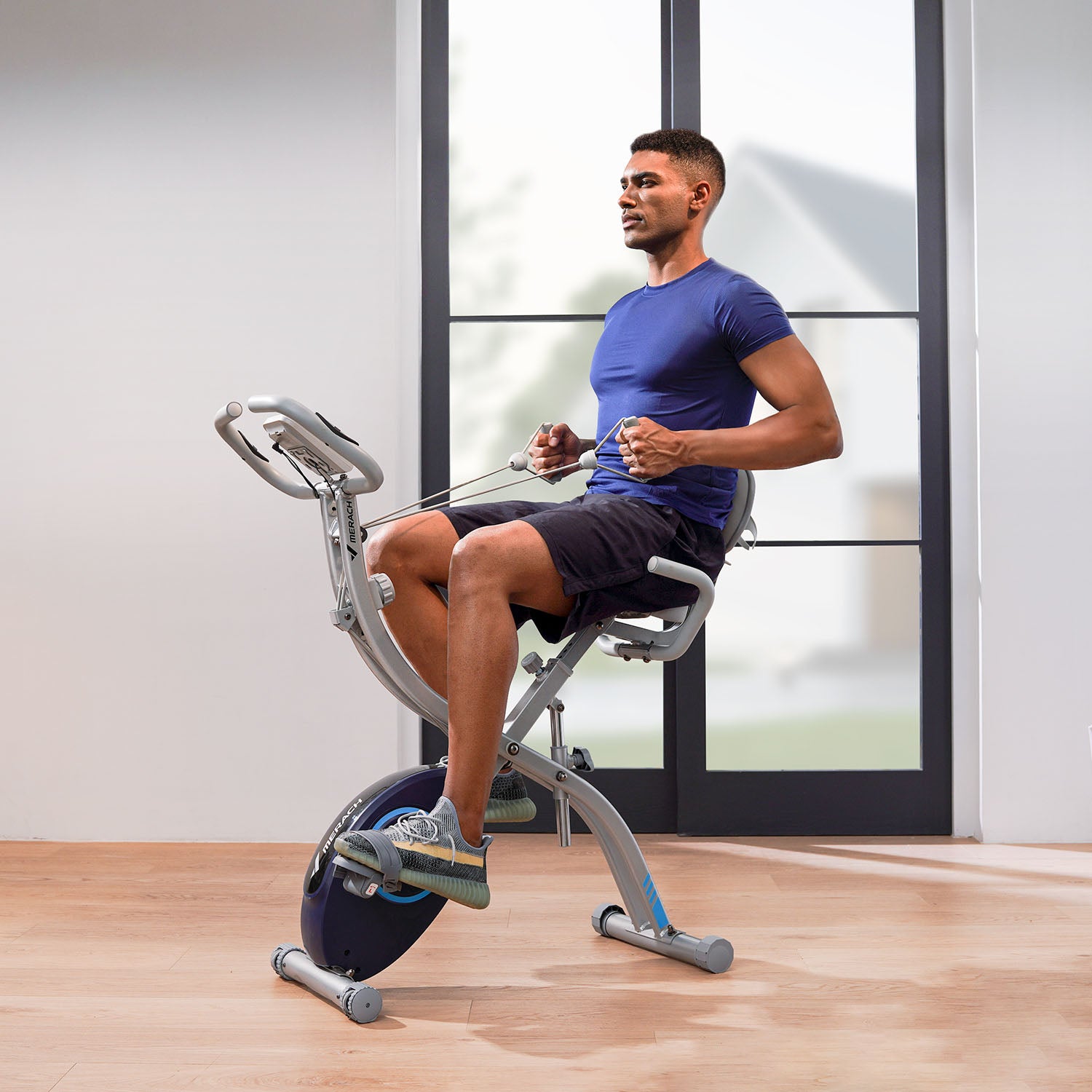 Merach 4-in-1 Exercise Bike Silver S15H1