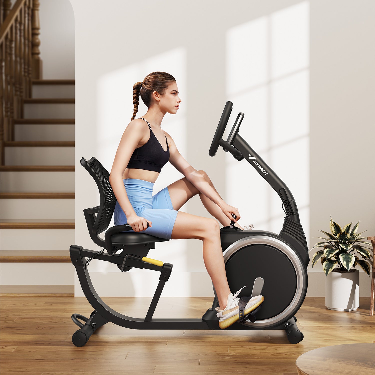 Merach recumbent ergometer exercise bike S19B1