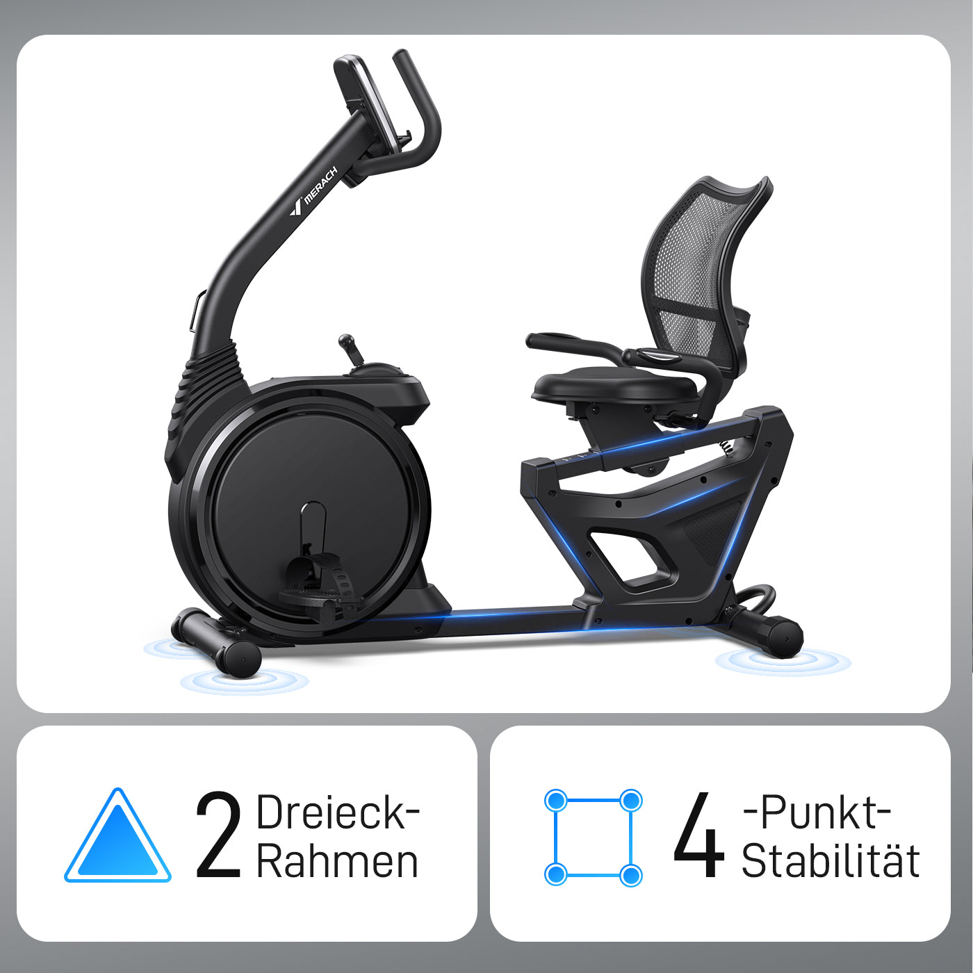 Merach recumbent ergometer exercise bike S19B1