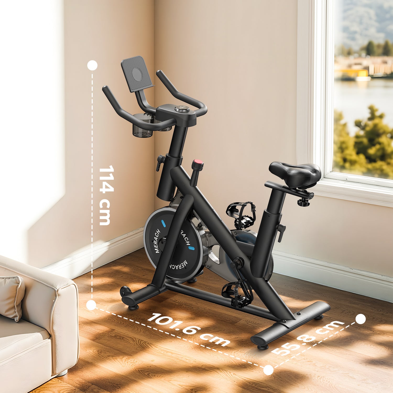 Merach Exercise Bike Black S26B1