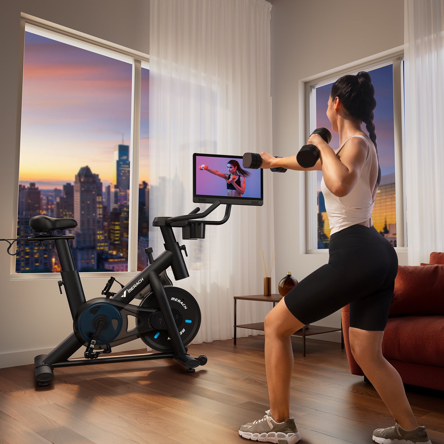 Merach S26B4 Heimtrainer Fahrrad mit HD-Bildschirm