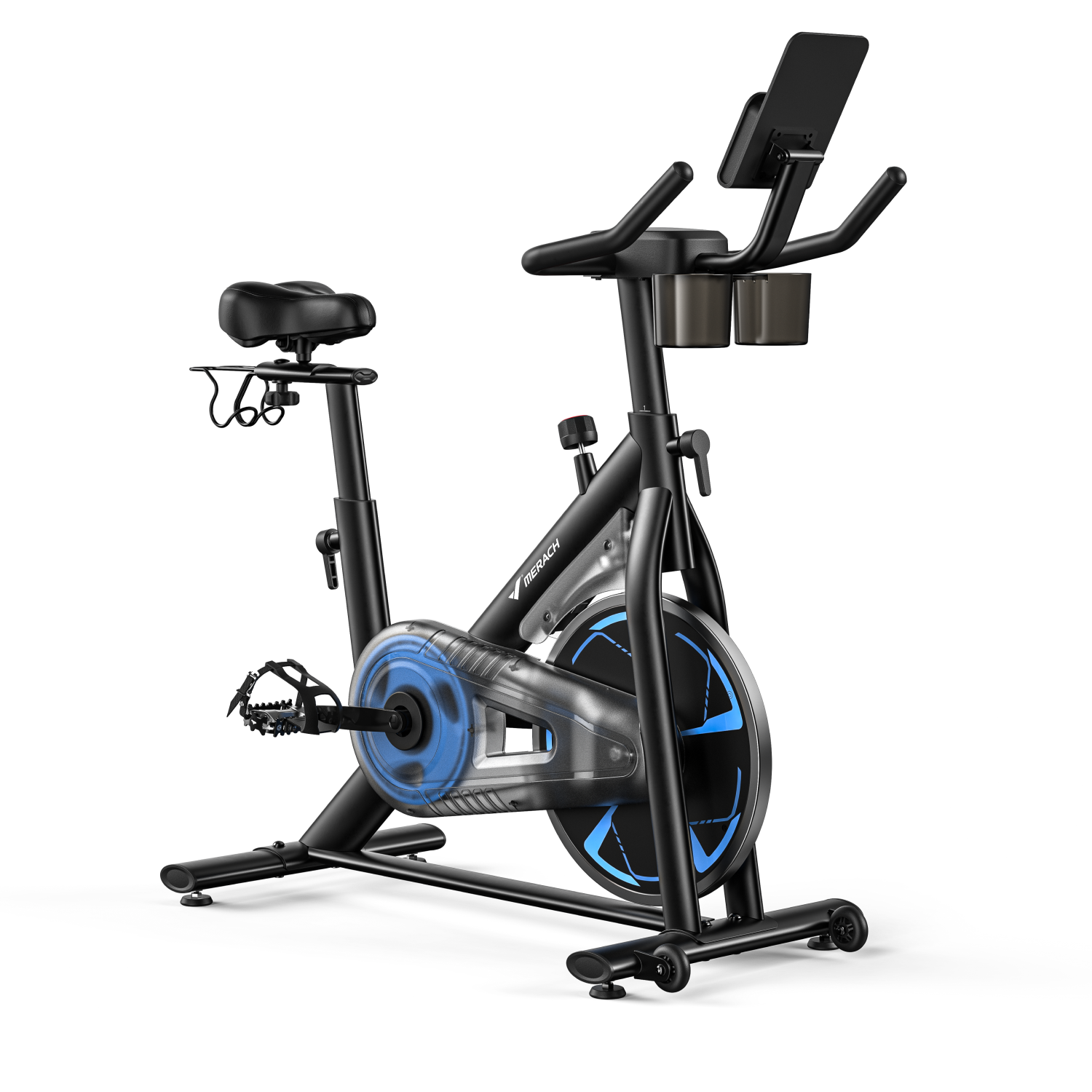 heimtrainer fahrrad leise Merach S36L2 Heimtrainer Fahrrad Schwarz