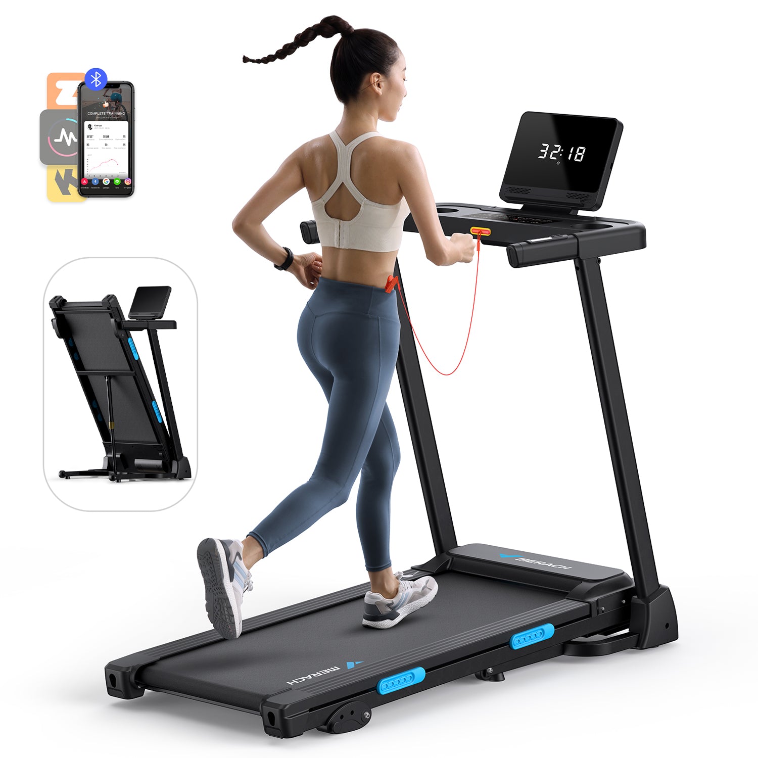 Merach T12B1 Laufband Klappbar mit Neigung