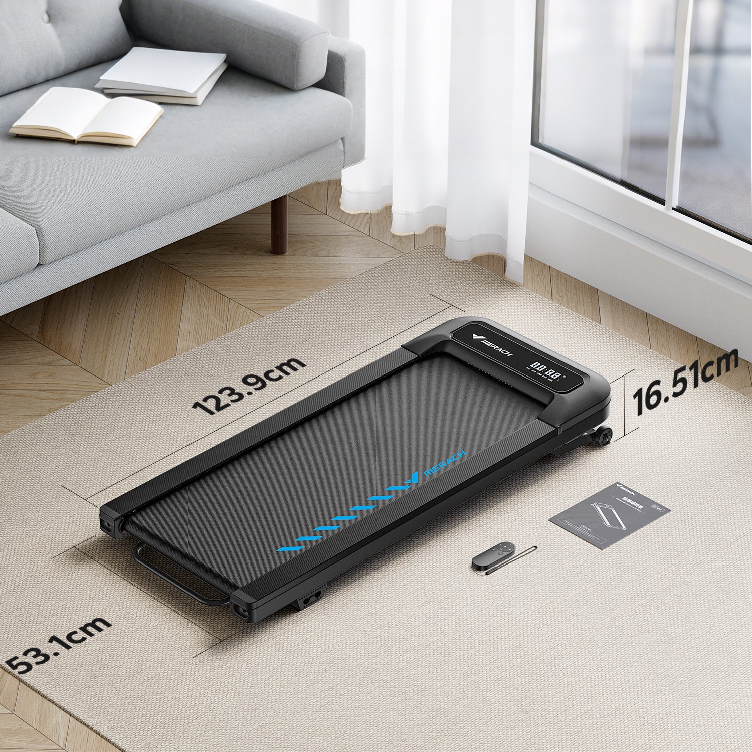 Merach T14B1 Laufband mit 9 % automatischer Steigung