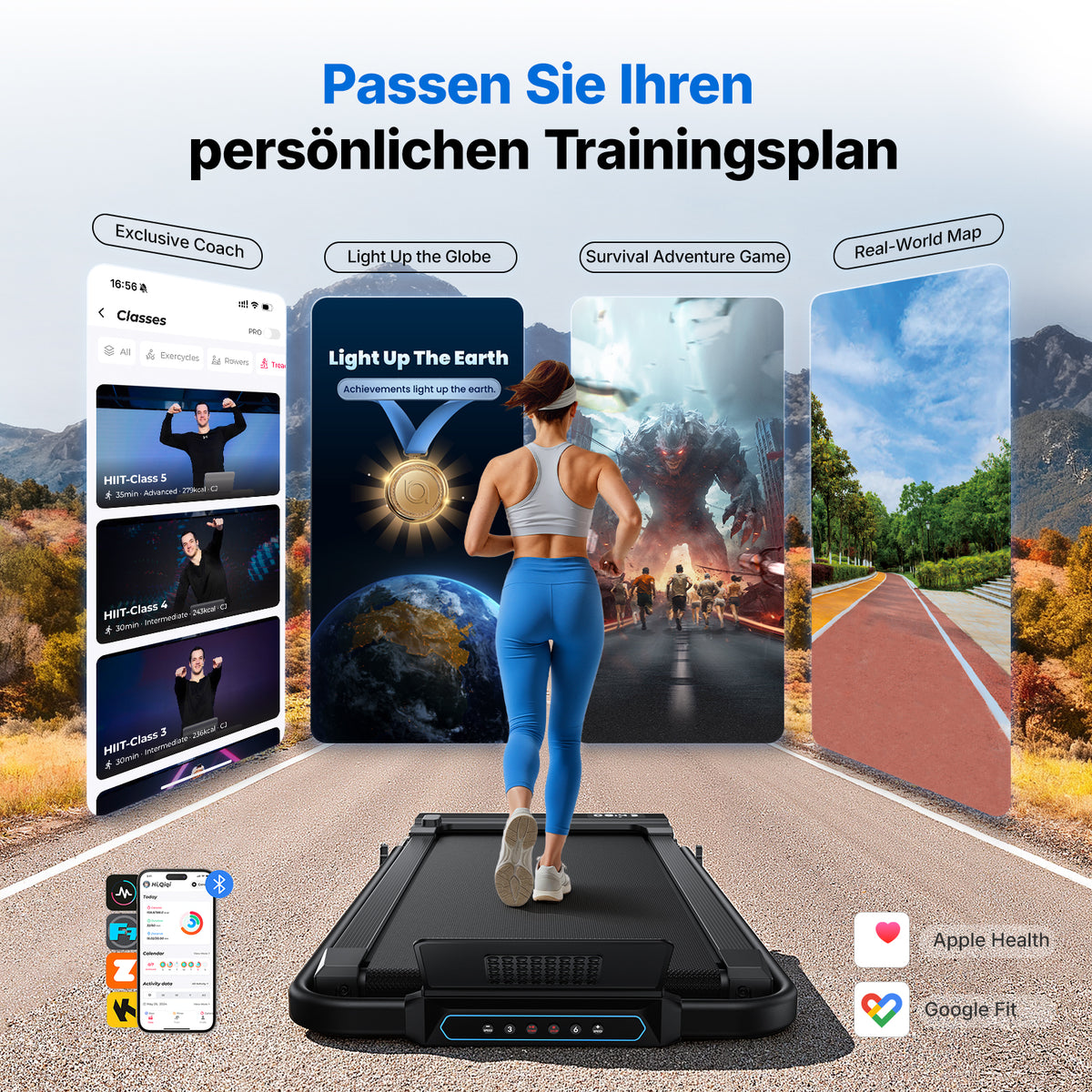 MERACH T19 Walking Pad, 3 in 1 Laufband Schreibtisch mit Fernbedienung