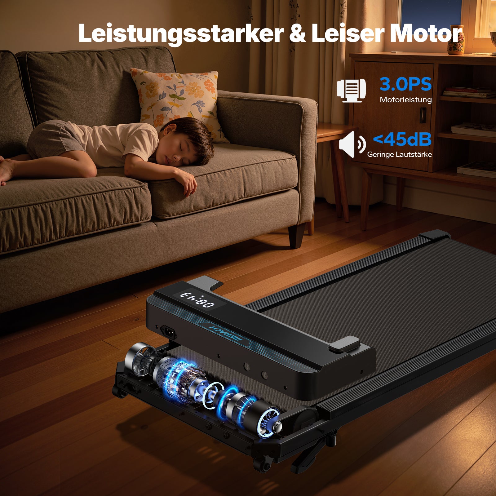 Merach T19 Walking Pad mit 5% Steigung