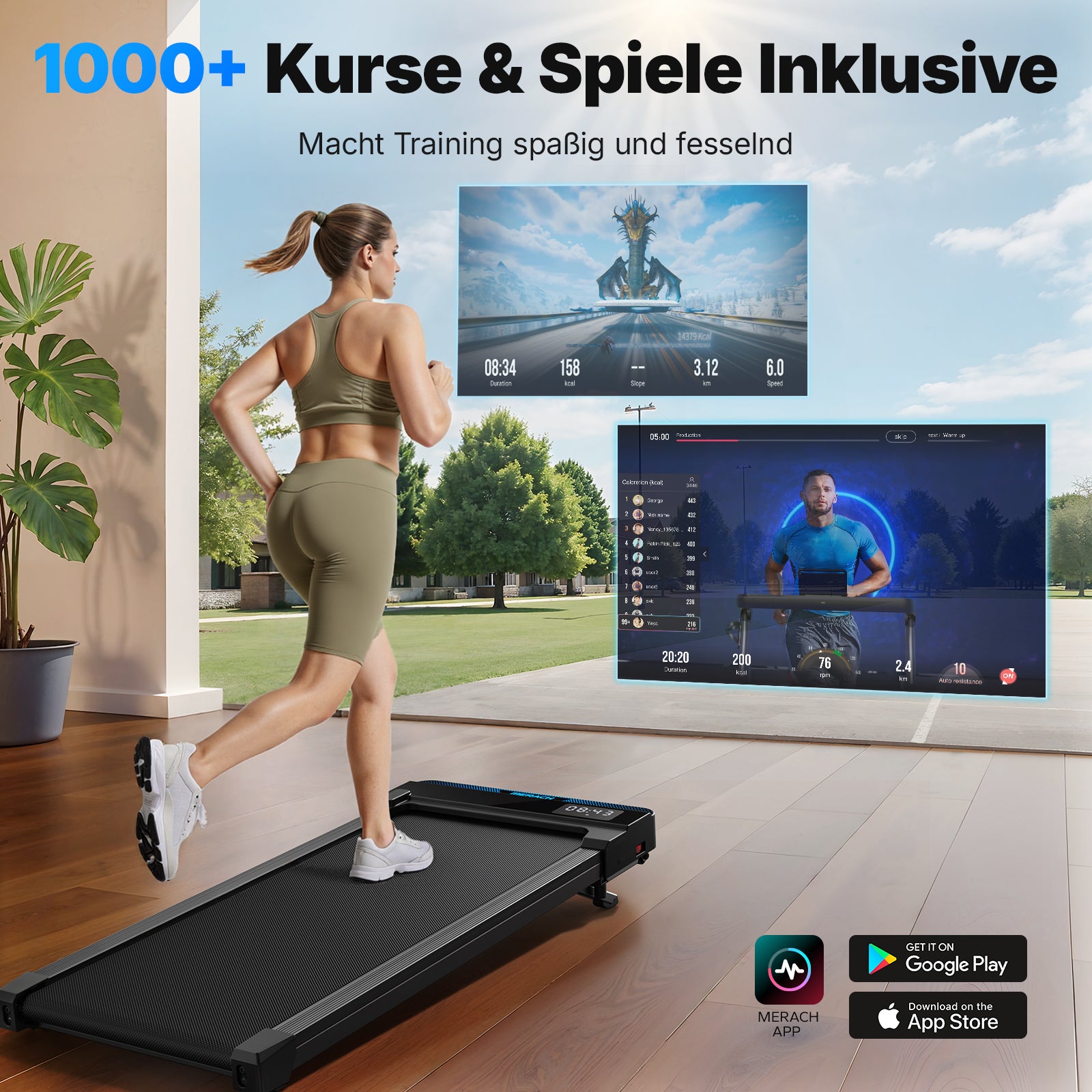 Merach T19 Walking Pad mit 5% Steigung