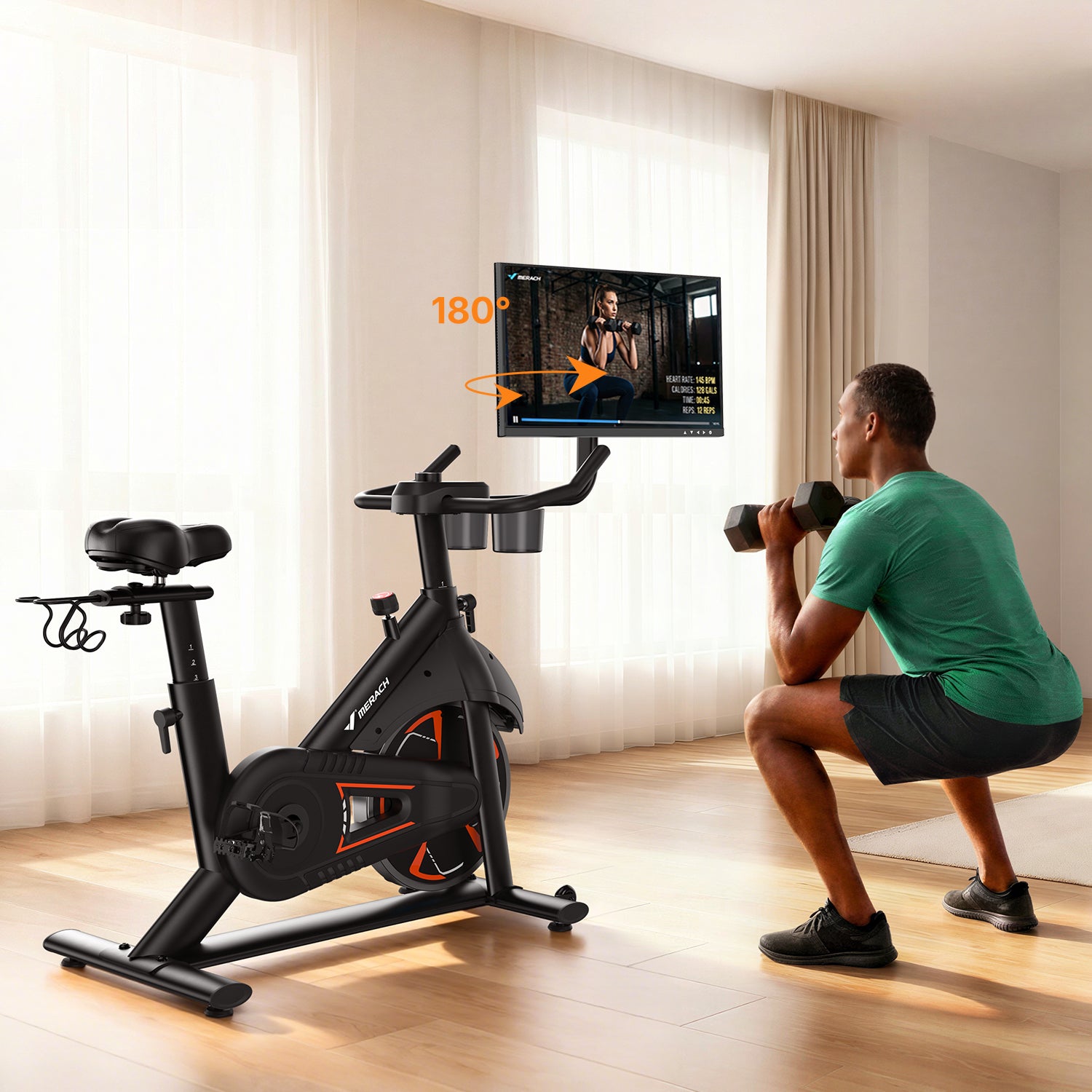 Merach S36B5 Heimtrainer Fahrrad mit HD-Bildschirm
