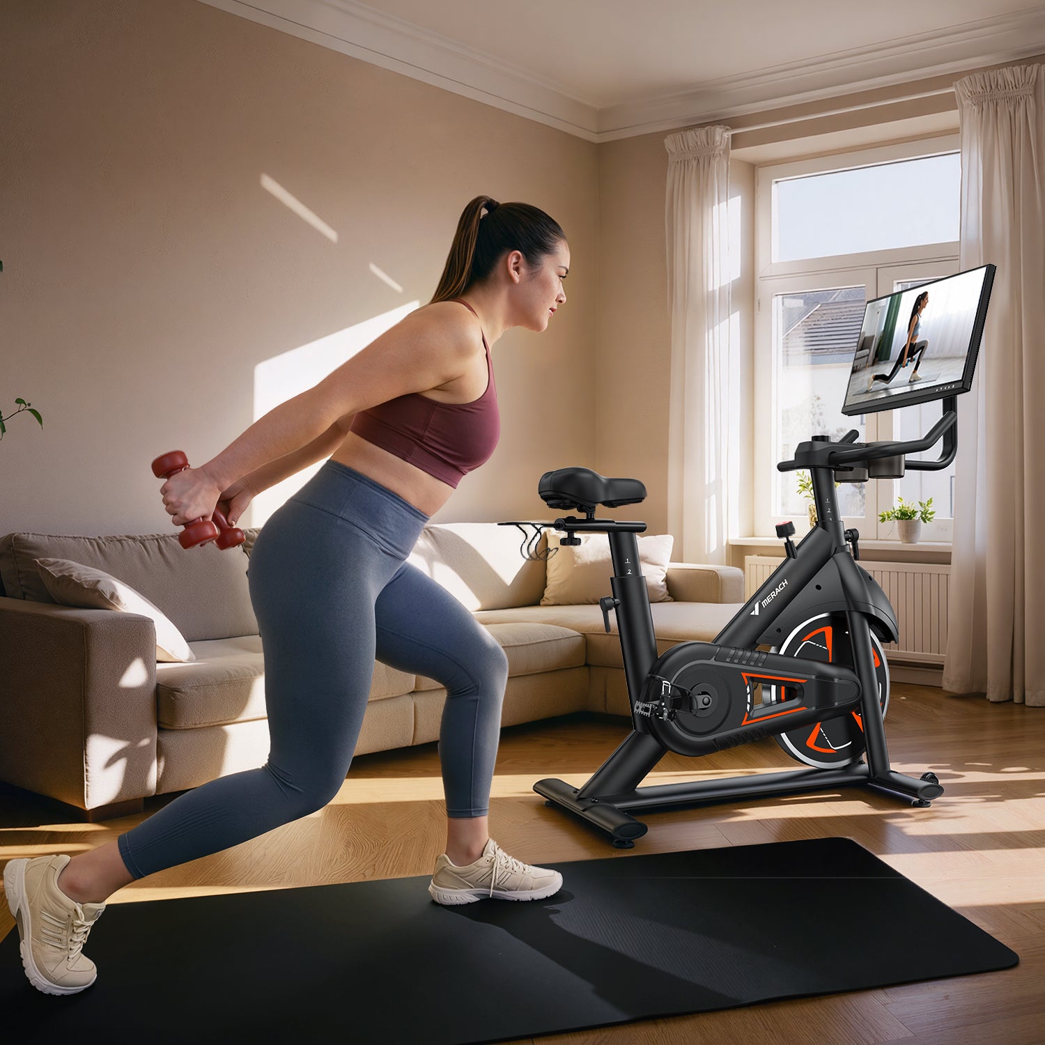 Merach S36B5 Heimtrainer Fahrrad mit HD-Bildschirm
