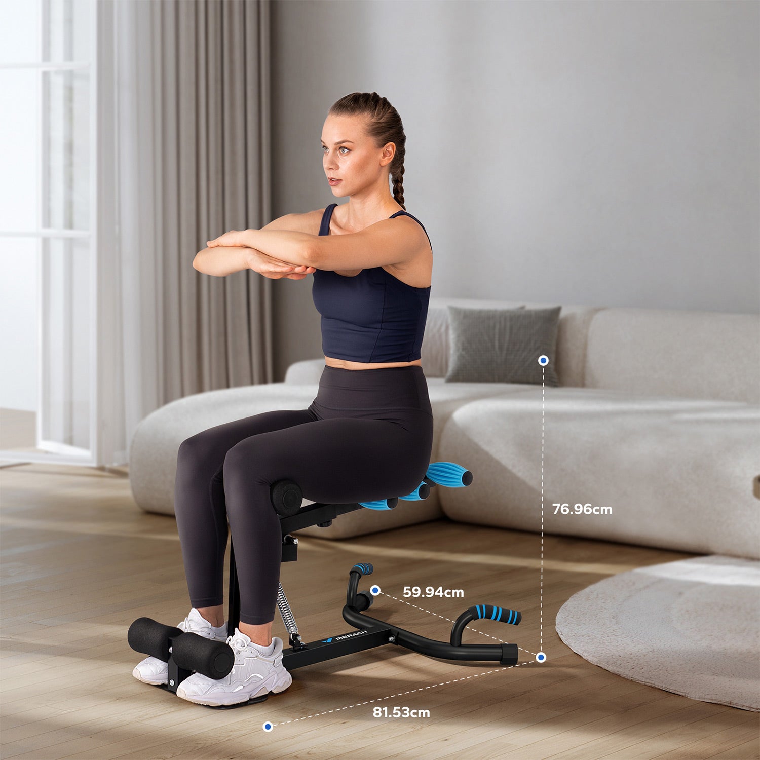 Merach 2417B1 Squat Kniebeugentrainer für Zuhause