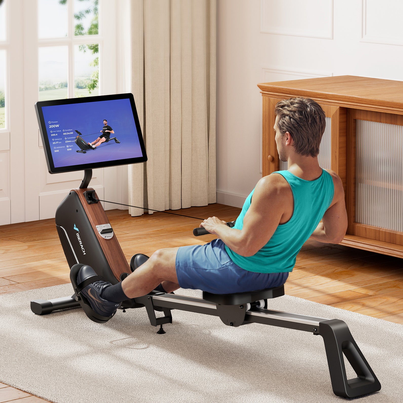Merach R15 Pro 3.0 Magnetisches Rudergeräte mit HD-Bildschirm
