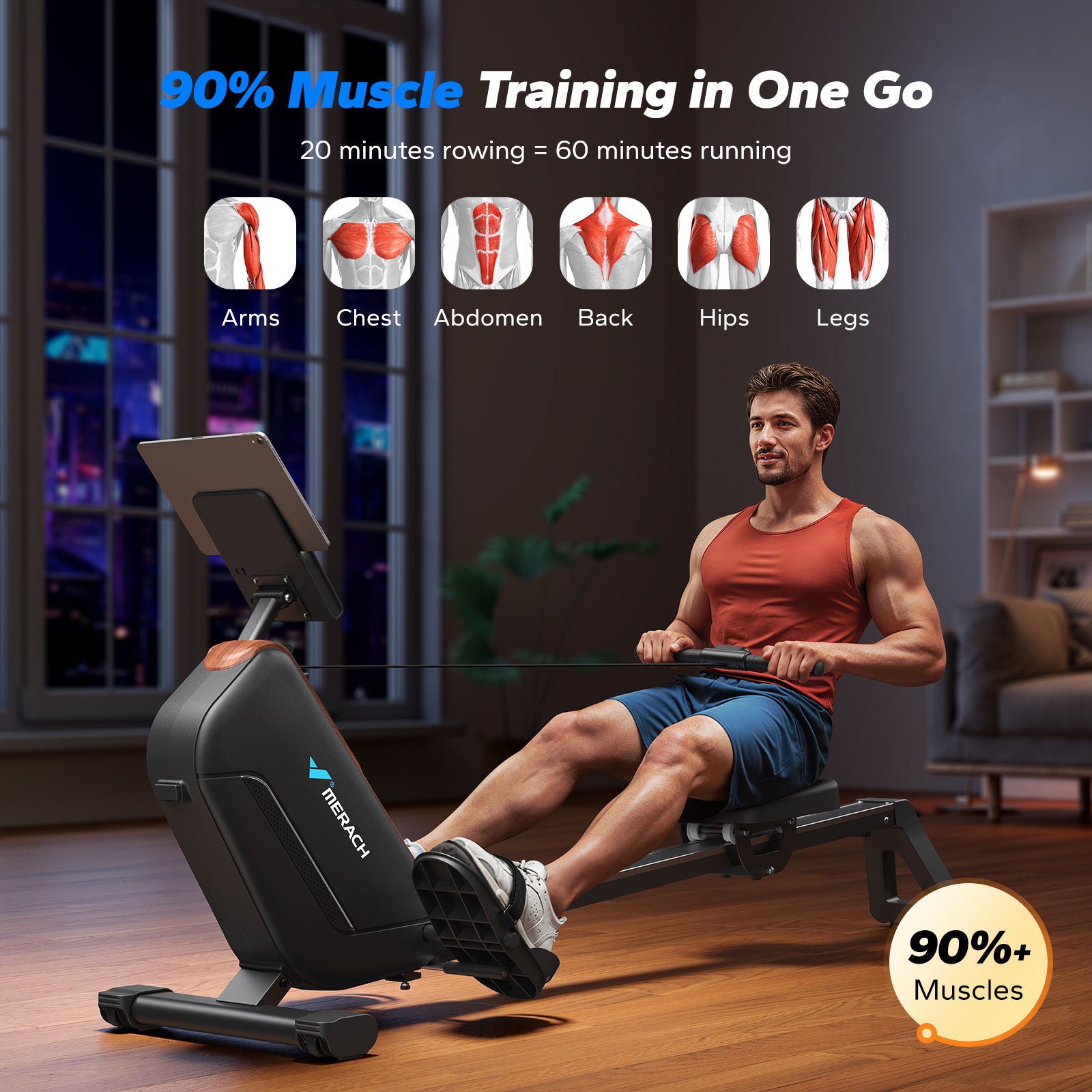 Merach Magnetic Rowing Machine R15 Pro