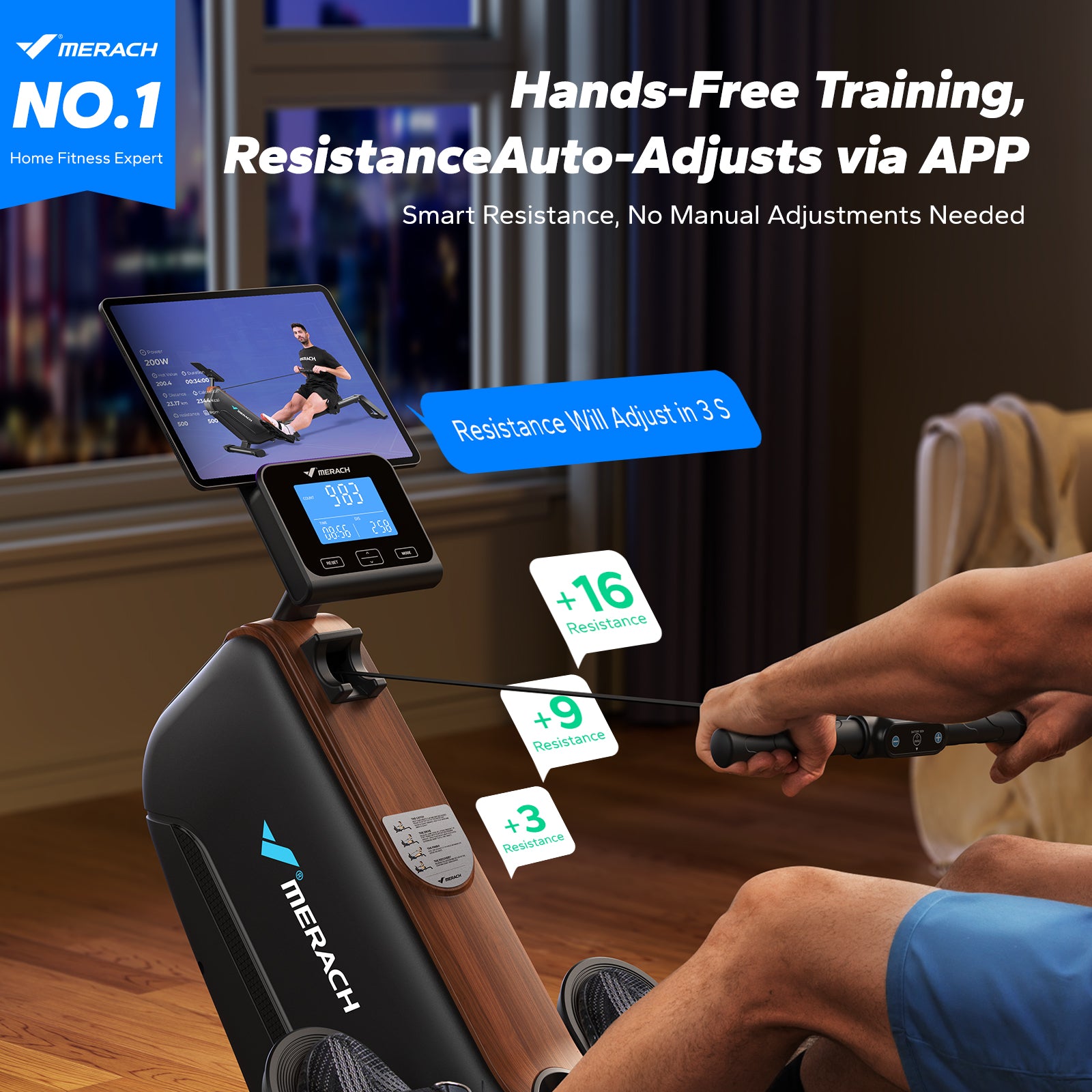 Merach Magnetic Rowing Machine R15 Pro