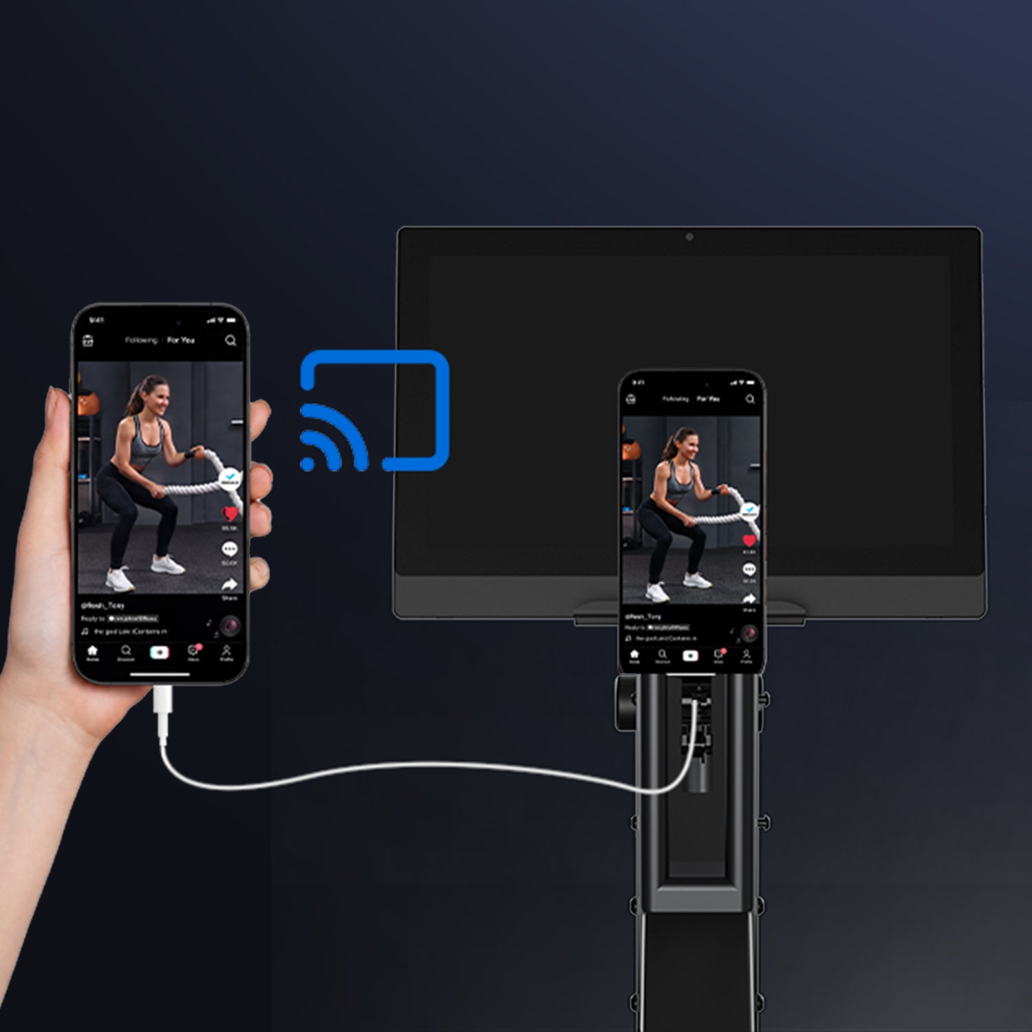 Merach R50 Pro Luft-Rudergerät mit HD-Bildschirm