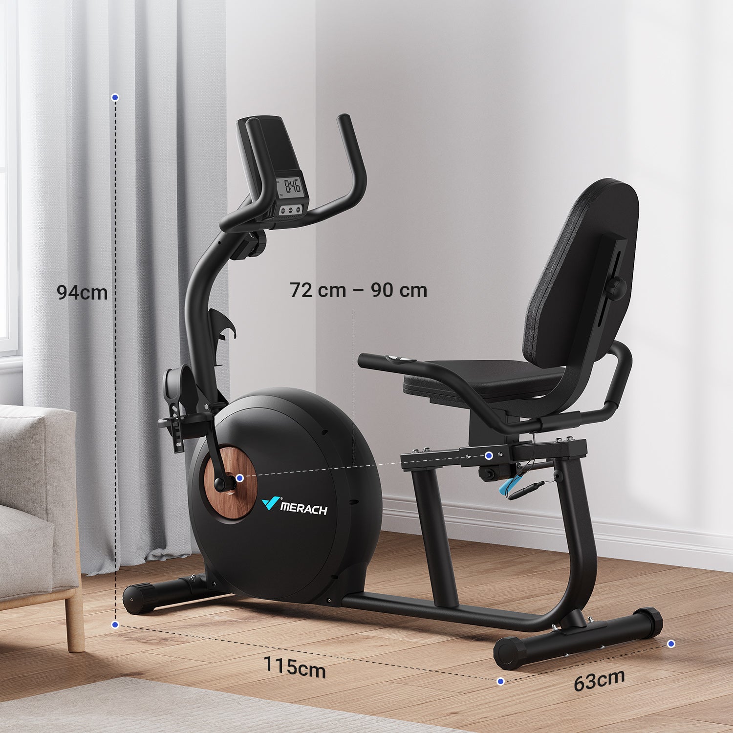 Merach S23B1 Liegeergometer Heimtrainer