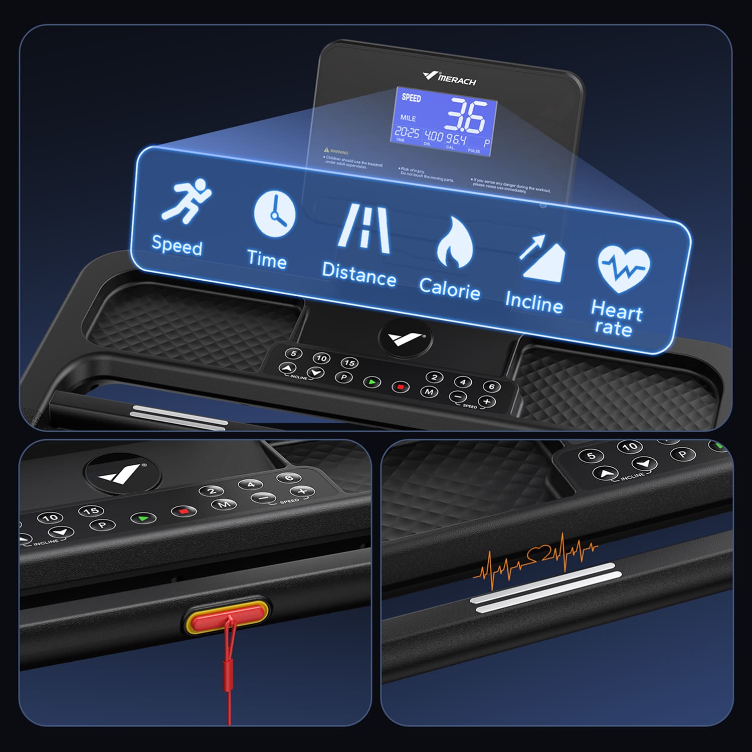 Merach T31B1 Laufband mit 18% automatischer Steigung