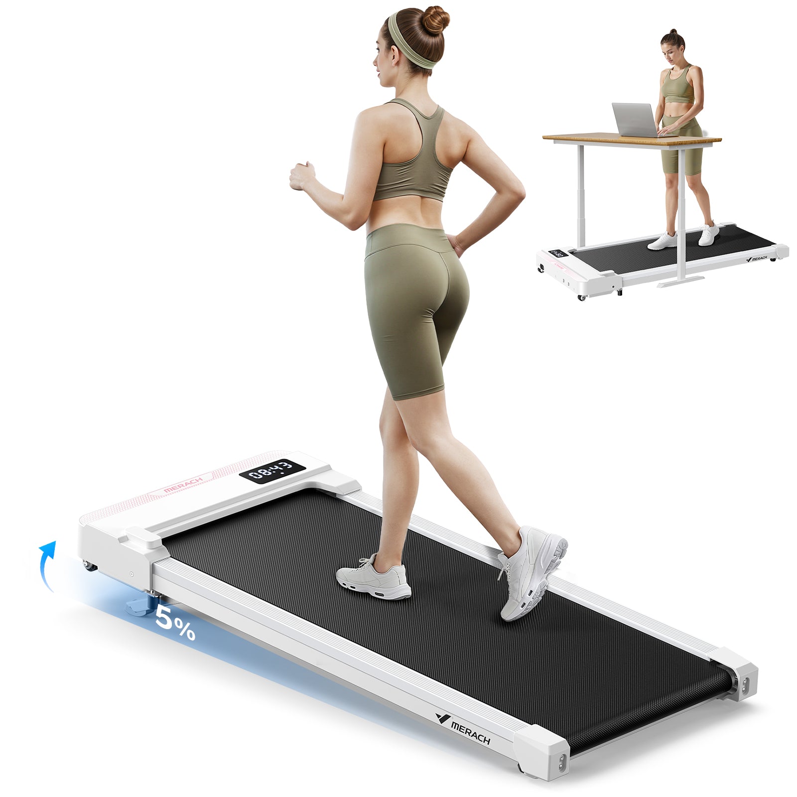 Merach T19 Walking Pad mit 5% Steigung